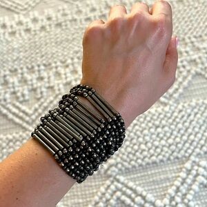 Vintage stretchy multi strand bracelet